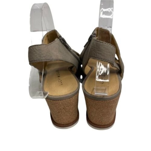 Lucky Brand Women's BYLANNA Wedge Platform Slingback Sandal Driftwood Sz 8.5 a19 - Picture 5 of 8